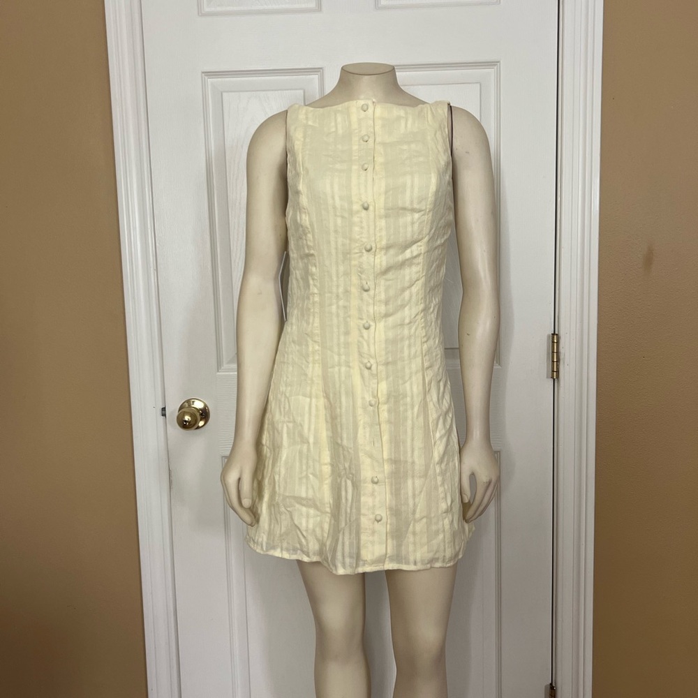 Mimsie Embroidered Mini Dress Lemon - Picture 7 of 13